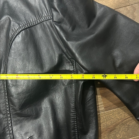 Vintage leather jacket biker jacket size Large heavy duty - Picture 12 of 13